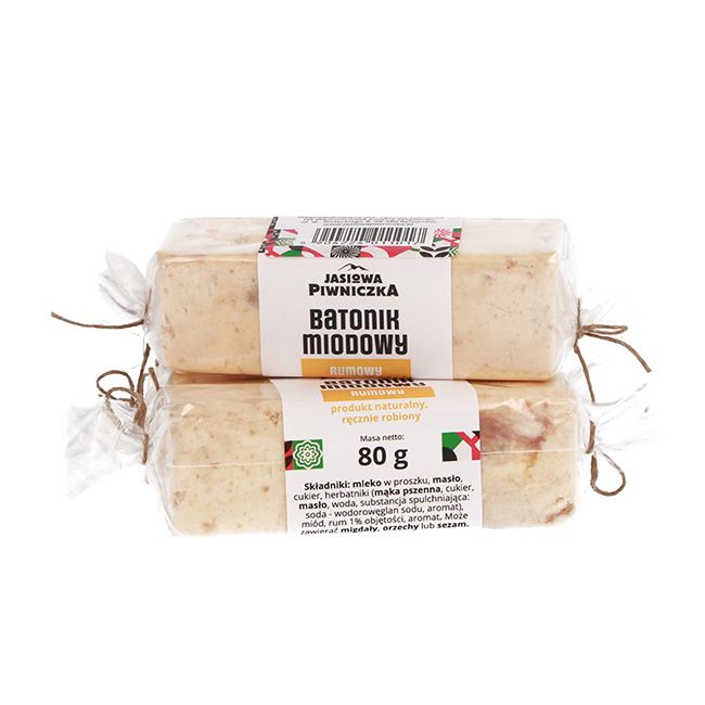 Baton miodowy rumowy 80g