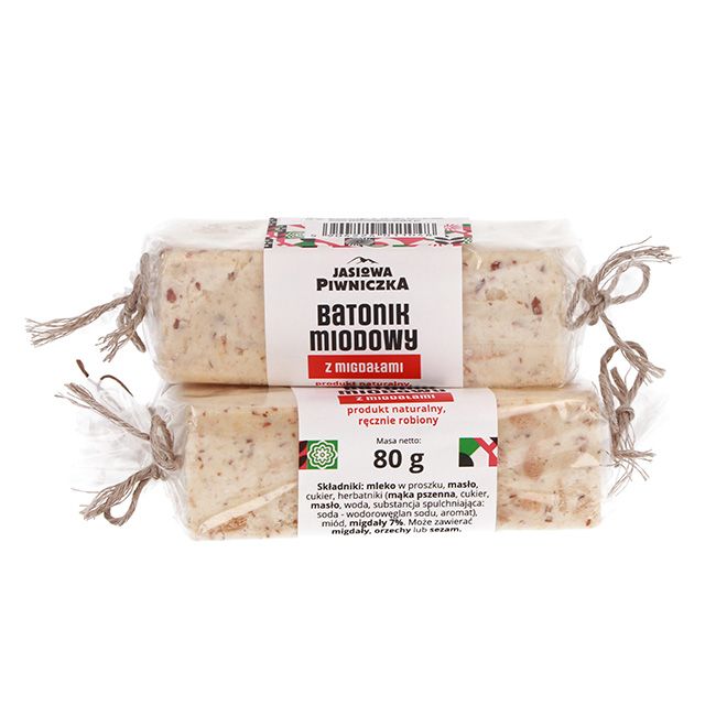 Baton miodowy migdałowy 80g