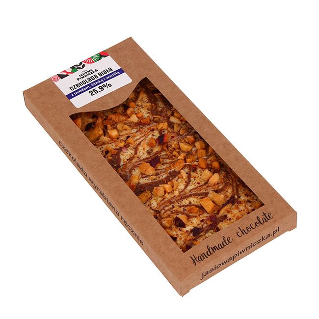 Czekolada biała z miodem, śliwką i wanilią 85g