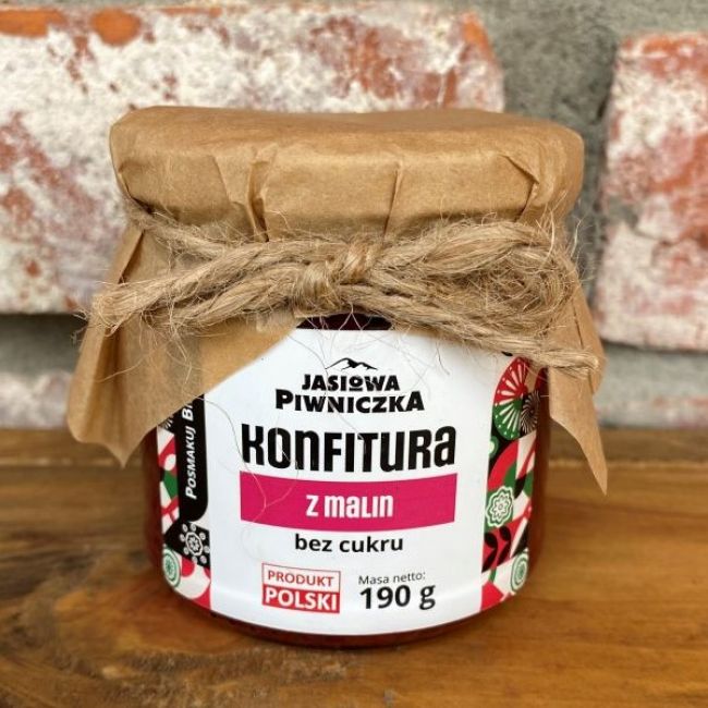Konfitura z malin bez cukru 190g