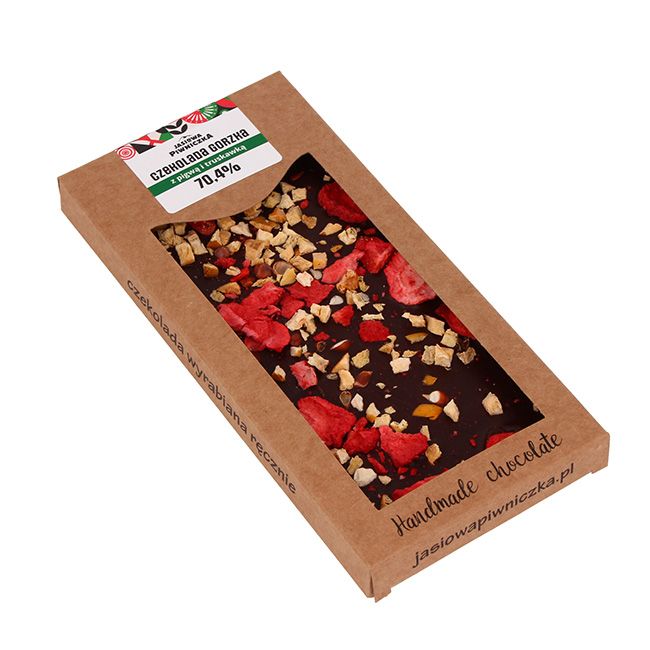 Czekolada gorzka z pigwą i truskawką 85g