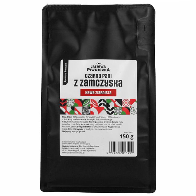 Kawa ziarnista Czarna Pani z Zamczyska 150g