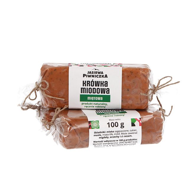 Krówka miodowa miętowa 100g