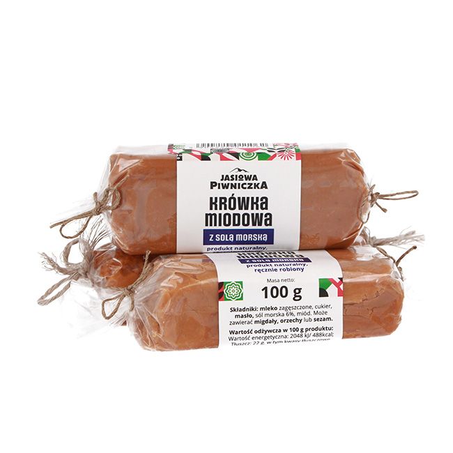 Krówka miodowa z solą morską 100g