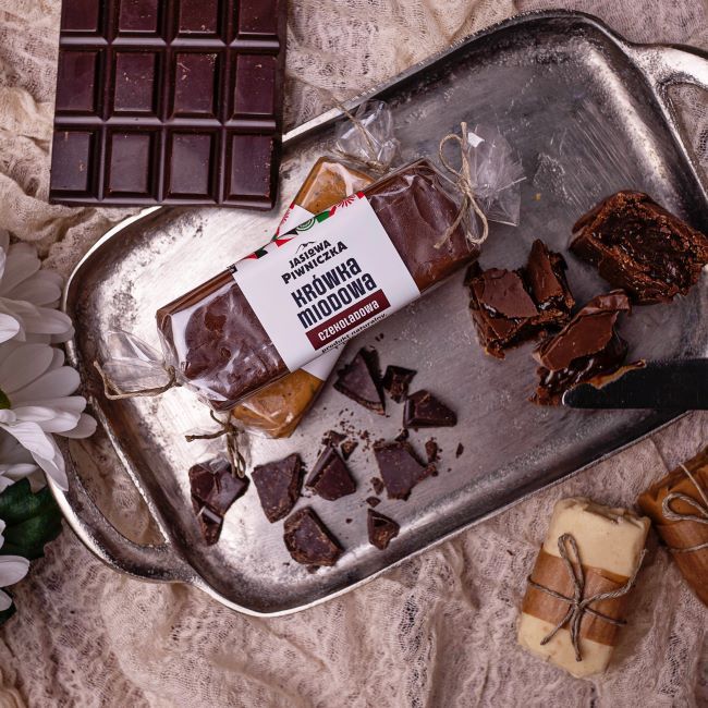 Krówka miodowa czekoladowa 100g