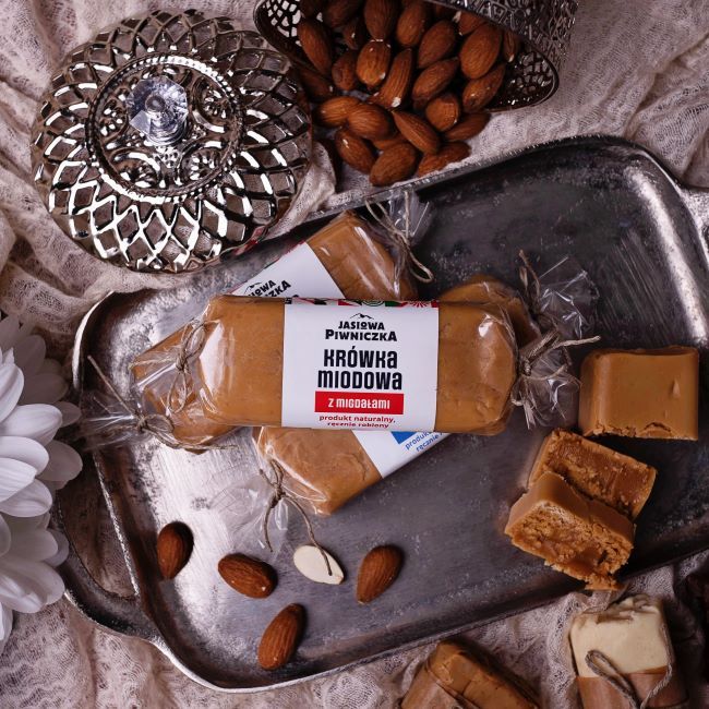 Krówka miodowa migdałowa 100g