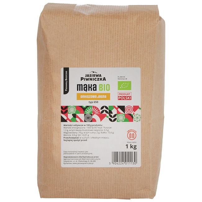 BIO Mąka orkiszowa jasna typ 650 ekologiczna 1kg !Promocja!