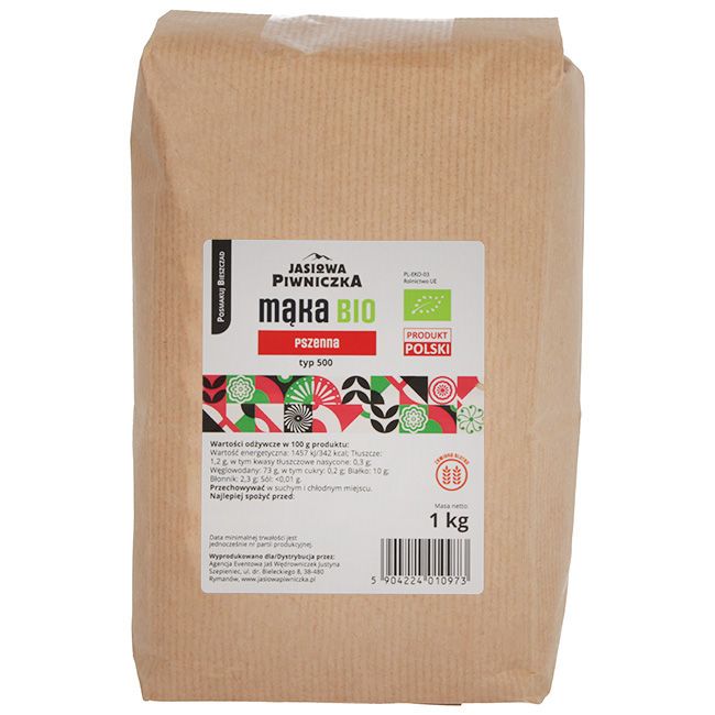BIO Mąka pszenna typ 500 ekologiczna 1kg