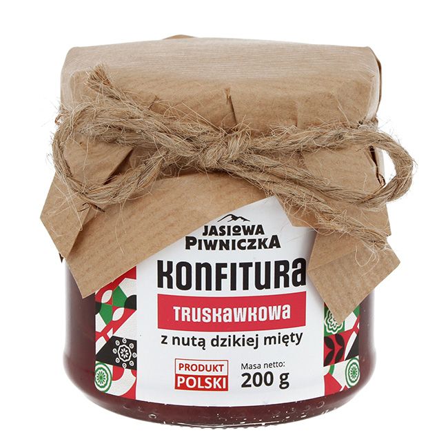 Konfitura z truskawek z nutą dzikiej mięty 200g 