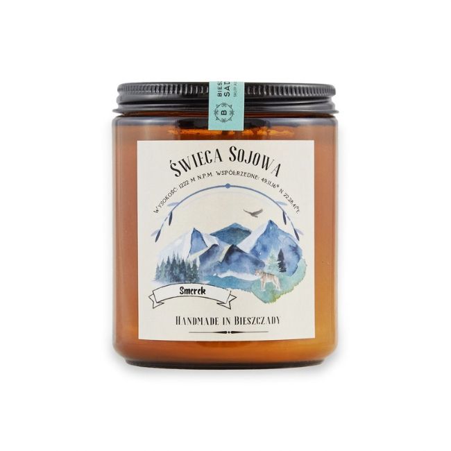 Świeca sojowa "Smerek" - Limonka, Brązowy Cukier 160g